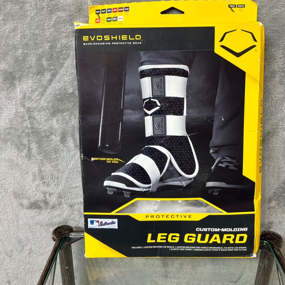 Evoshield Custom Molding Leg Guard Adult Black Batter Protective Gear New in box